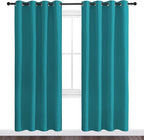NICETOWN Room Darkening Curtains 78 inch Length 2 Panels, Thermal Insulated Grommet Blackout Curtains for Modern Casual Elegant Bedroom Kids Room Theme Decoration (Peacock Teal, 2 Pieces, W55)