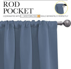 NICETOWN Blackout Curtains for Living Curtains, Window Treatment Curtains & Drapes 84 inches Long, Thermal Insulated Privacy Draperies for Bedroom (Stone Blue, 42" Wide x 84" Long, Set of 2)