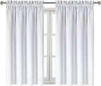 DWCN White Room Darkening Blackout Curtains - Thermal Insulated Privacy Energy Saving Window Curtain Drapes 52 x 45 inch Length, Set of 2 Bedroom Living Room Curtains