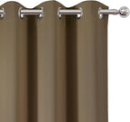 LEMOMO Brown Thermal Blackout Curtains/42 x 84 Inch/Set of 2 Panels Room Darkening Curtains for Bedroom