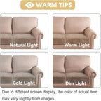 H.VERSAILTEX Velvet Stretch Couch Cushion Cover Plush Cushion Slipcover for Chair Loveseat Sofa Cushion Furniture Protector Seat Cushion Sofa Cover (3 Piece Sofa Cushion Covers, Taupe)