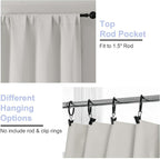 Simplebrand Ava Natural Blackout Curtains for Bedroom 96 Inches Long 2 Panels, Solid Thermal Insulated, Energy Saving Living Room Window Treatment Curtains Blackout Drapes, W40 x L96 Inch, Natural