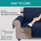 U-NICE HOME Reversible Sofa Cover Couch Cover for Dogs, Navy/Taupe