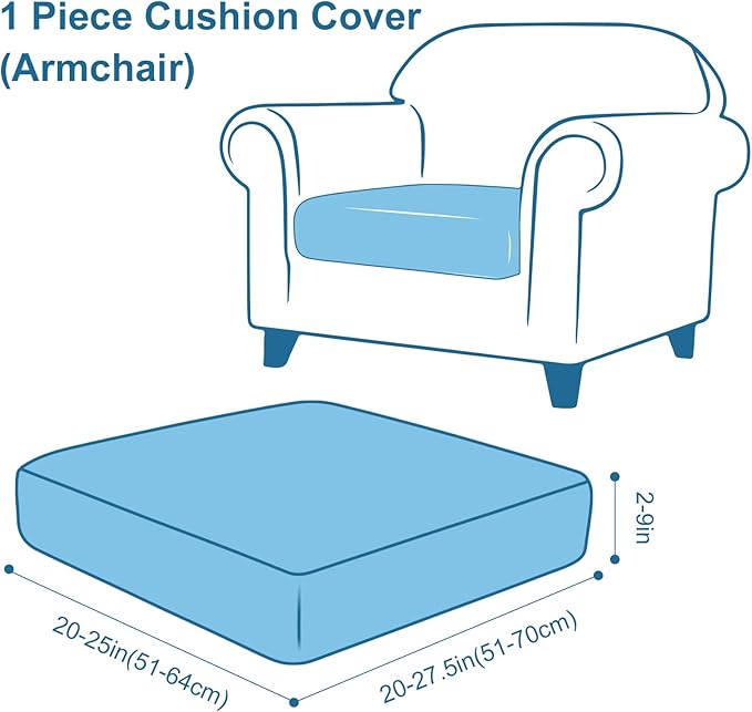 Smiry Printed Couch Cushion Covers, Stretch Soft Couch Covers for Sofa, Washable Non-Slip Sofa Slipcover Furniture Protector for Indoor and Outdoor (1 Pack, Burgundy)
