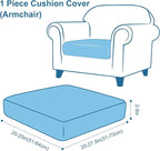 Smiry Printed Couch Cushion Covers, Stretch Soft Couch Covers for Sofa, Washable Non-Slip Sofa Slipcover Furniture Protector for Indoor and Outdoor (1 Pack, Mocha)