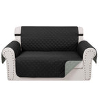 Luxshare Home Reversible 45" Small Loveseat Sofa Covers, Black/Grey
