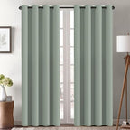 H.VERSAILTEX Blackout Curtain for Living Room Thermal Insulated Window Treatment Curtain Extra Long 84 inch Length Energy Saving Solid Grommet Top Blackout Drape, One Panel, Sea Grass, 52" W x 84" L