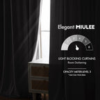 MIULEE Silver Gray Velvet Curtains 108 inches - Luxury Blackout Curtains for Bedroom Living Room Thermal Insulated Super Soft Window Drapes Rod Pocket & Back Tab, W52 x L108 inches, 2 Panels