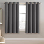 H.VERSAILTEX Blackout Curtain for Living Room Thermal Insulated Window Treatment Curtain 54 inch Length Energy Saving Solid Grommet Top Blackout Drape, One Panel, Charcoal Gray, 52" W x 54" L