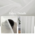 MIULEE 2 Panels Sheer Curtains for Living Room 54 X 102 Inches Ivory