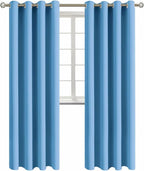 BGment Room Darkening Curtains 95 Inches Long - Grommet Thermal Insulated Drapes Window Treatment Curtains for Bedroom, 2 Panels, 52 x 95 Inch, Sky Blue