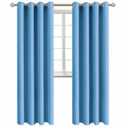 BGment Sky Blue Room Darkening Curtains 95 Inch for Living Room - 2 Panels
