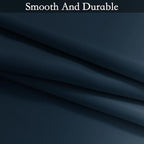 SimpleHome Ombre Room Darkening Curtains for Bedroom, Gradient Navy Blue to Grey White Light Blocking Thermal Insulated Grommet Window Curtain/Drapes for Living Room,2 Panels, 70x84 inches Length