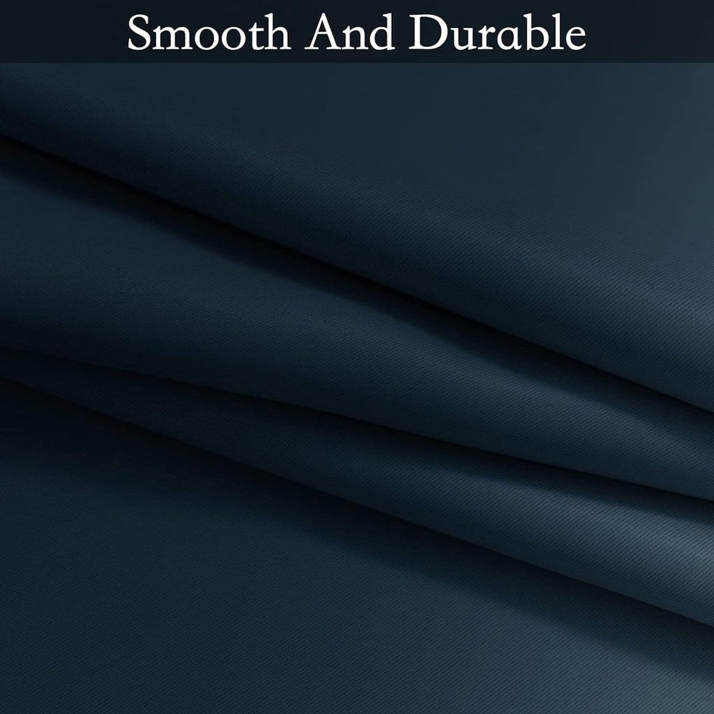 SimpleHome Ombre Navy Blue to Grey White Curtains for Living Room 70Wx84L