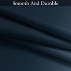 SimpleHome Ombre Navy Blue to Grey White Curtains for Living Room 70Wx84L