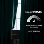 MIULEE Velvet Curtains 108 inches Long 2 Panels - Luxury Blackout Curtains for Bedroom Living Room Thermal Insulated Home Christmas Decor Super Soft Window Drapes Rod Pocket & Back Tab, Emerald Green