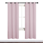 NICETOWN Blackout Curtain Panels for Girls Room, Nursery Essential Thermal Insulated Solid Grommet Top Blackout Drapes (Lavender Pink, 1 Pair, 34 x 72 inches)