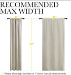 NICETOWN Blackout Curtains for Living Curtains, Room Darkening Window Curtain Panels, Easy-Care Solid Thermal Insulated Draperies/Drapes for Daughter Room (Natural, 2 Panels, 42 by 72)