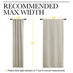 NICETOWN Blackout Curtains for Living Curtains, Room Darkening Window Curtain Panels, Easy-Care Solid Thermal Insulated Draperies/Drapes for Daughter Room (Natural, 2 Panels, 42 by 72)