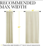 NICETOWN Blackout Curtains for Bedroom, Home Decorations Thermal Insulated Solid Rod Pocket Blackout Drapes for Cafe (Beige, One Pair, 42 x 48-inch)