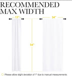 NICETOWN Kitchen Curtains, Short Home Decoration Curtains & Drapes, Small Window Draperies for Dining Room, Cupboard (White, 34 in x 54 in (W x L), Set of 2)