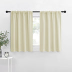 NICETOWN RV Blackout Curtains for Camper Windows, Beige, 29" Wide by 40" Long, 2 PCs, Short Blackout Curtains & Drapes, Thermal Insulated Blackout Curtain Panels for Kids Room, Play Room