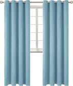 BGment Room Darkening Curtains 95 Inches Long - Grommet Thermal Insulated Drapes Window Treatment Curtains for Bedroom, 2 Panels, 52 x 95 Inch, Greyish Blue