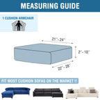 Taque Couch Cover Stretch Velvet Sofa Cushion Cover 1-Piece - Elastic Washable Slipcover for Seat or Backrest, Couch Seat Covers for Sofas (Taupe)