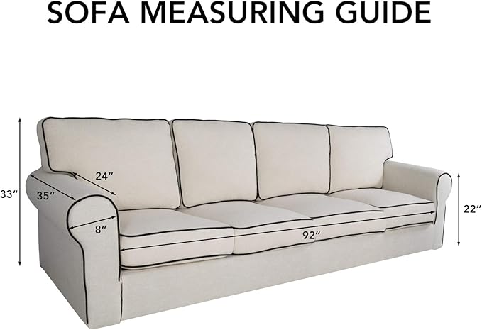 PureFit Super Stretch 4 Seater Sofa Slipcover – Spandex Non Slip Soft Couch Sofa Cover, Washable Furniture Protector with Non Skid Foam and Elastic Bottom for Kids, Pets （XX Large, Peacock Blue）