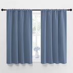 NICETOWN Blackout Curtains for Bedroom, Blackout Curtain Panels, Window Treatment Energy Saving Thermal Insulated Solid Rod Pocket Blackout Drapes/Draperies (Stone Blue, 1 Pair, 42 by 45-inch)