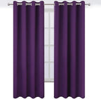 LEMOMO Blackout Curtains 52 x 120 Inch Long Purple Curtains Set of 2 Panels Room Darkening Curtains for Bedroom and Living Room