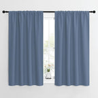NICETOWN Kitchen Curtains, Short Blackout Curtains & Drapes, Small Window Rod Pocket Draperies for Bedroom (Stone Blue, 42 inches Wide x 54 inches Long, Set of 2)