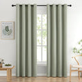 MIULEE Blackout Curtains for Bedroom Living Room Thermal Insulated Room Darkening Grommet Top Solid Light Blocking Drapery Set of 2 Window Panels 52 x 72 Inches Sage Green