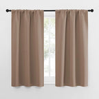NICETOWN Kitchen Window Blackout Curtains - Window Treatment Thermal Insulated Rod Pocket Small Blackout Draperies/Drapes for Bedroom/Kitchen (Cappuccino, Set of 2, 34 inches Wide by 54 inches Long)