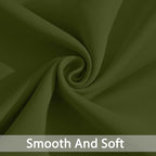 Yakamok Olive Green Blackout Curtains-Room Darkening Green Thermal Insulated Grommet Set of 2 Drapes for Bedroom Living Room, 52W x 72L,2 Panels