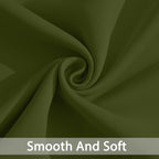 Yakamok Blackout Curtains 38x84 inch Olive Green Thermal Drapes-Bedroom