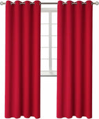 BGment Christmas Room Darkening Curtains 84 Inches Long - Grommet Thermal Insulated Drapes Window Treatment Curtains for Bedroom, 2 Panels, 52 x 84 Inch, Red
