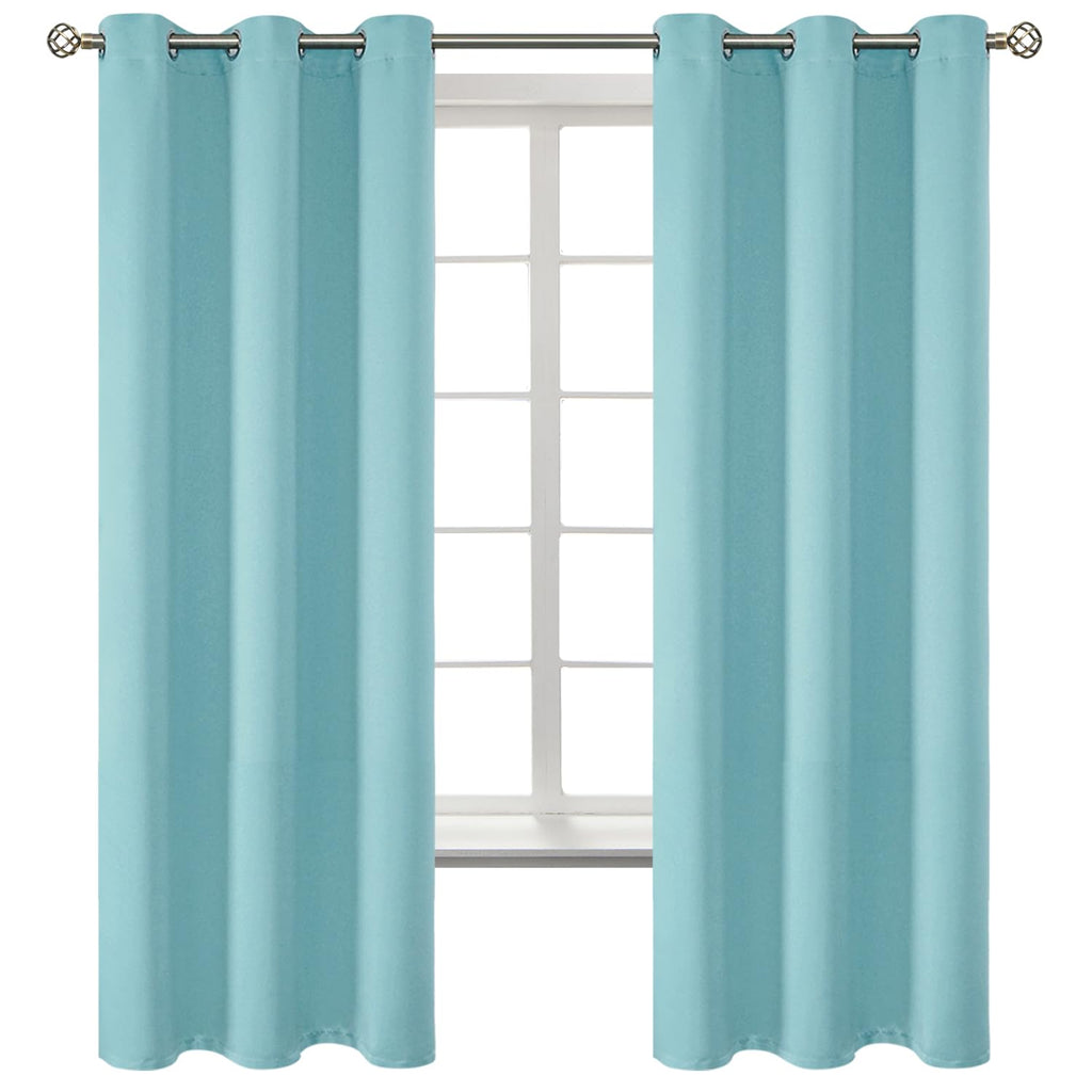 BGment Baby Blue Blackout Curtains for Bedroom 63 Inch Long - 2 Panels