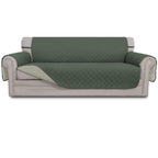 Easy-Going Reversible Couch Cover, 3 Cushion Sofa, Greyish Green/Beige