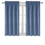 DWCN Blackout Curtains for Bedroom 38 x 45 Inch Long Dusty Blue 2 Panels
