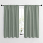 NICETOWN Window Curtains Blackout Drapes - Thermal Insulated Solid Rod Pocket Blackout Curtains/Draperies for Living Room (Greyish Green, One Pair, 42 by 54-Inch)
