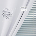 Sovtfides self Adhesive Curtains Portable Blackout Curtain Simple and Easy to Install Bedroom Window Thermal Lnsulated Kitchen Room Darkening Black Small Drapes, 47" W X 59" L, White, 1 Panel