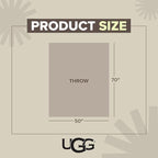 UGG Euphoria Throw Blanket, Plush Faux Fur Blanket, 50" x 70", Seal Grey