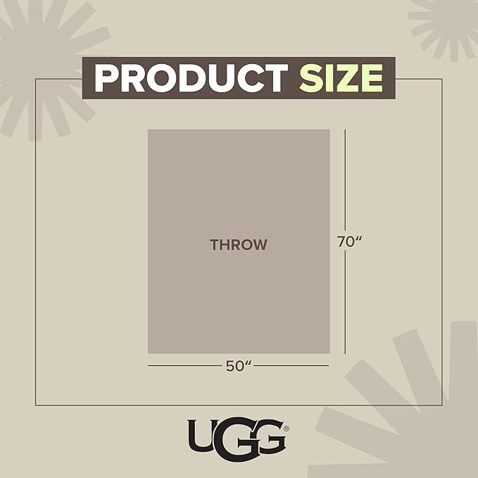 UGG Euphoria Throw Blanket, Plush Faux Fur Blanket, 50" x 70", Seal Grey