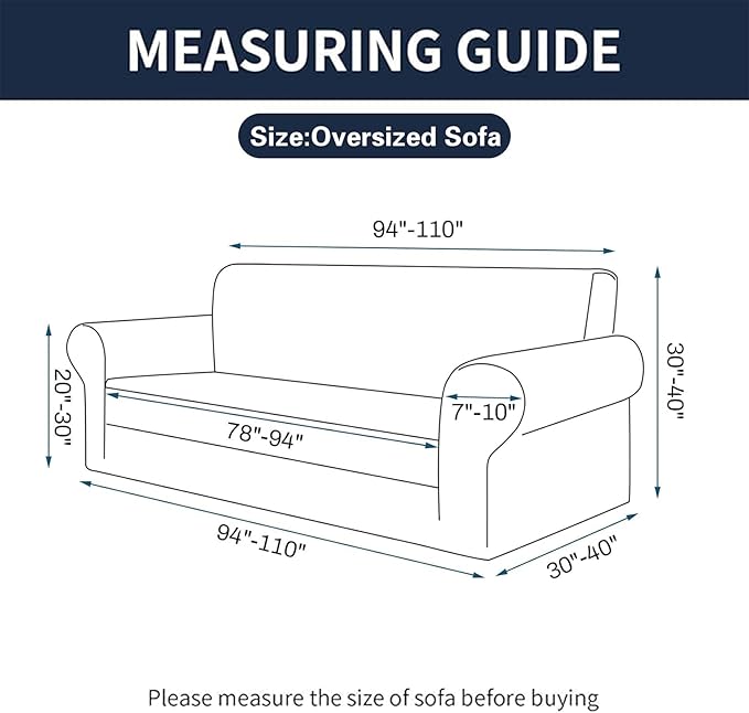 Cupuamon 2026 New Stretch Oversized Sofa Slipcovers Couch Sofa Cover for 4 Seater Furniture Protector Covers with Elastic Bottom Jacquard Fabric Small Checks for Pets, Kids - Tan
