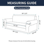 Cupuamon 2026 New Stretch Oversized Sofa Slipcovers Couch Sofa Cover for 4 Seater Furniture Protector Covers with Elastic Bottom Jacquard Fabric Small Checks for Pets, Kids - Riverside