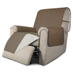 Easy-Going Recliner Chair Slipcover Reversible Sofa Cover Water Resistant Couch Cover Furniture Protector with Elastic Straps for Pets Dog (Recliner 22 inch, Camel/Ivory)