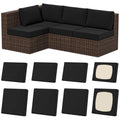 8Pcs Outdoor Cushion Covers, Stretch Patio Furniture Couch Chair Slipcovers