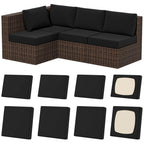 8Pcs Outdoor Cushion Covers, Stretch Patio Furniture Couch Chair Slipcovers