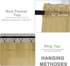 OWENIE Gold Sheer Curtains 72 Inches Long 2 Panels Set, Transparent Voile Sheer Curtain for Living Room Bedroom Window Sliding Glass Door Treatment, 59 x 72 Inch, Gold